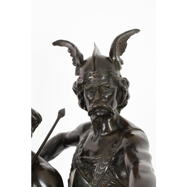 Emile Laporte, Vercingetorix with His Son, 19th Century, Bronze For Sale - Image 10 of 18