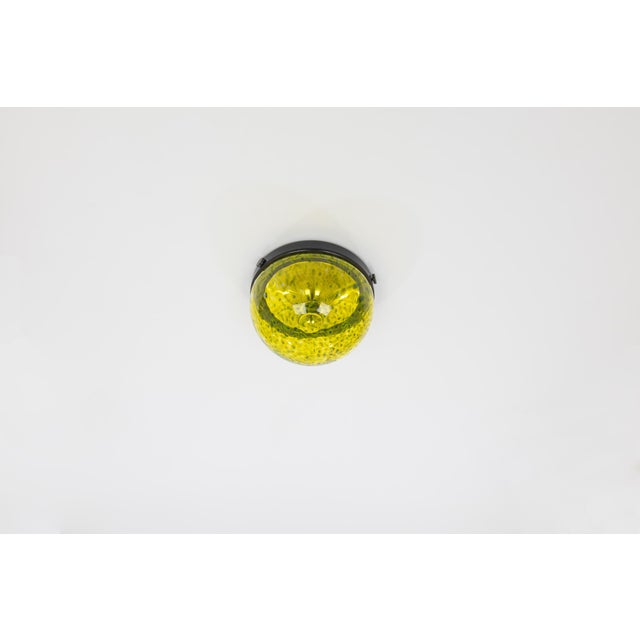 Metal Yellow Glicine Ceiling Lamp by Gae Aulenti for Vistosi, 1970s For Sale - Image 7 of 9