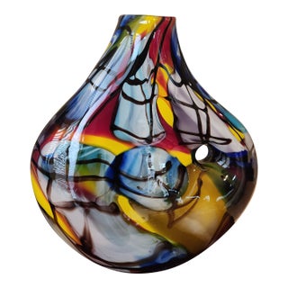 Monumental 14" Signed v. Nason Murano Art Glass Cubist Vase 9.5lb Picasso Homage For Sale