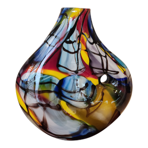 Monumental 14" Signed v. Nason Murano Art Glass Cubist Vase 9.5lb Picasso Homage