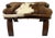 Cowhide Camel Saddle Stool, 1960s For Sale
