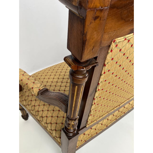19th-Century Italian Renaissance Revival Carved & Gilt 3-Piece Parlor Suite – Settee & Armchairs For Sale - Image 16 of 18