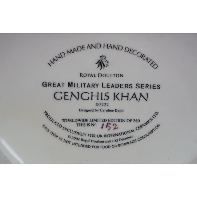 Green Royal Doulton English Traditional Genghis Khan Military Leader Toby Character Jug For Sale - Image 8 of 11
