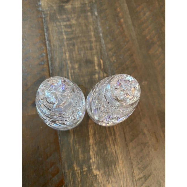 Art Nouveau Gorham Cherrywood Lead Crystal Salt and Pepper Shaker Set Early 20th Century For Sale - Image 3 of 5