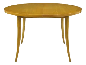 Harvey Probber Bleached Mahogany Saber Leg Dining Table