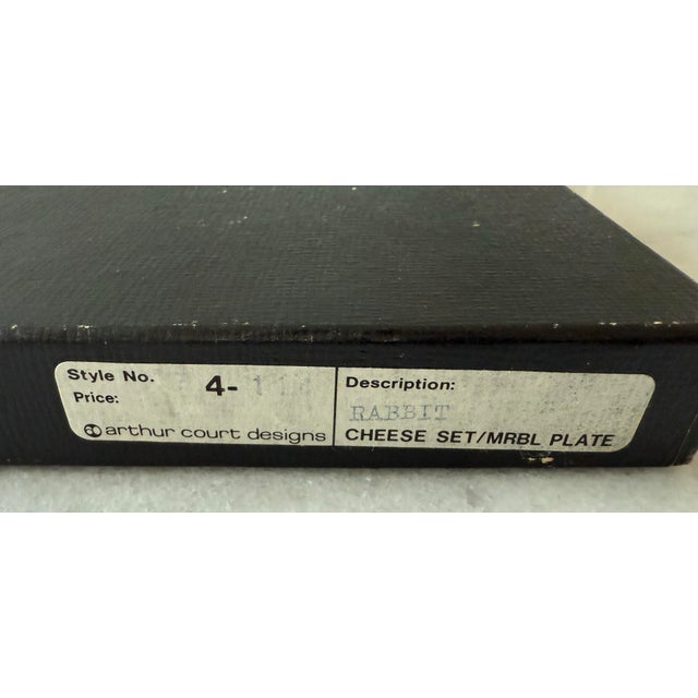 Metal Vintage Arthur Court Cheese Knife Set With Rabbit Handles For Sale - Image 7 of 7