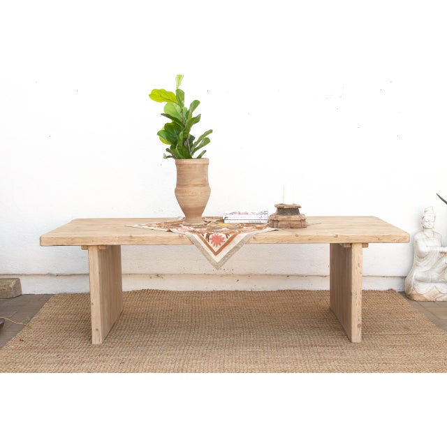 The Marseille, 96" Long Reclaimed Wood Pedestal Table For Sale - Image 13 of 13
