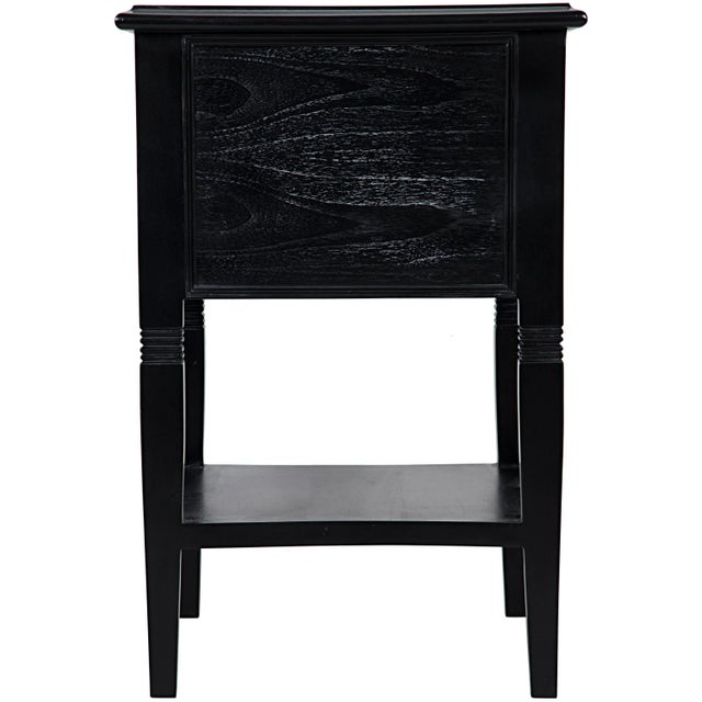 Contemporary NOIR Oxford 2-Drawer Side Table in Hand Rubbed Black For Sale - Image 3 of 5