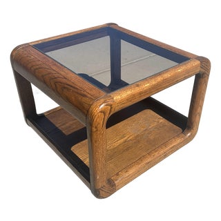 Vintage MCM Lou Hodges Style Waterfall Edge Side Table For Sale