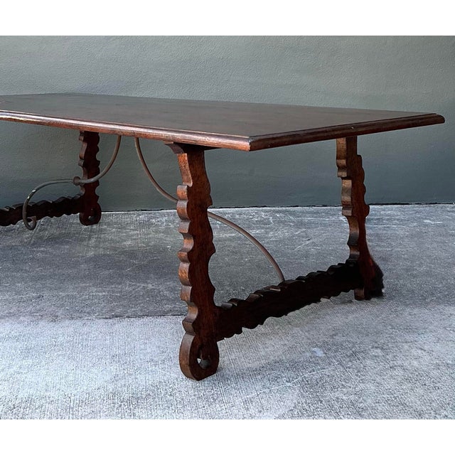 Vintage 18th Century Monumental Lyre Table For Sale - Image 11 of 12