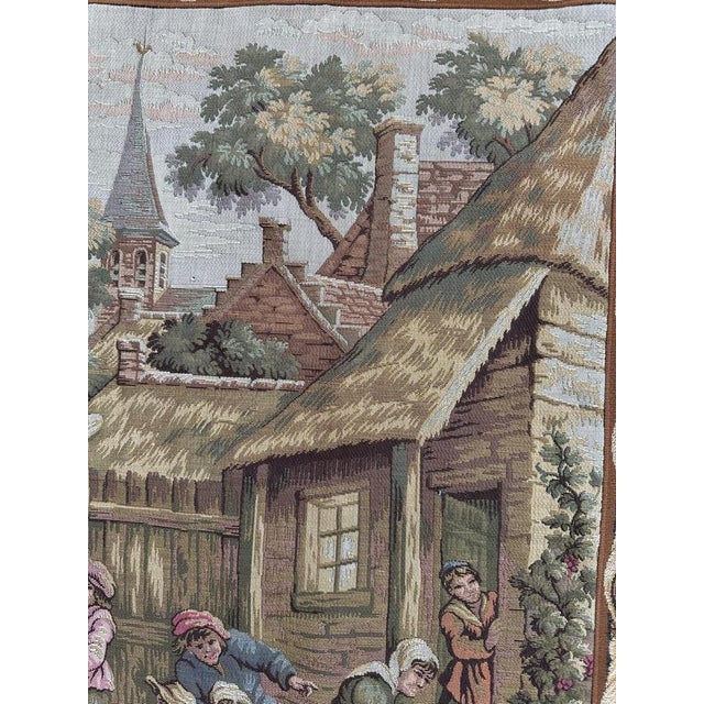 Vintage French Jacquard Tapestry, 1970s For Sale - Image 13 of 18