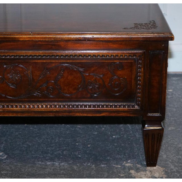 American Coffee Table with Drawers and Butler Trays by Theodore Alexander For Sale - Image 5 of 18