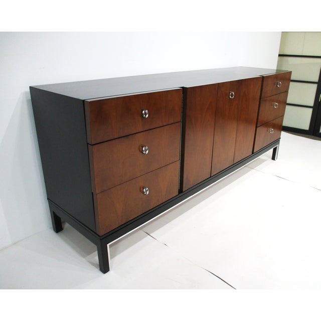 Mid Century Walnut Dresser Credenza by American of Martinsville For Sale - Image 9 of 16