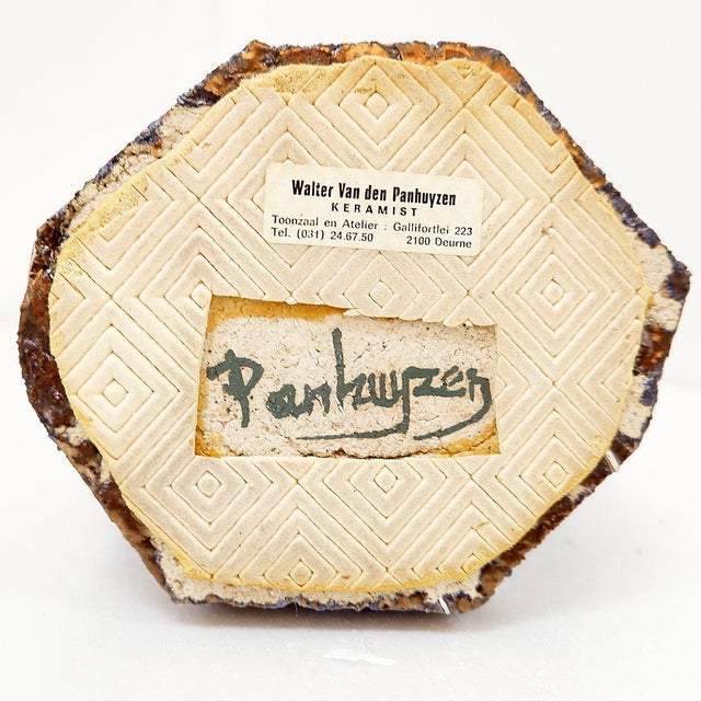 Vintage Ceramic Candleholder by Walter Van Den Panhuyzen, 1970s For Sale - Image 12 of 14