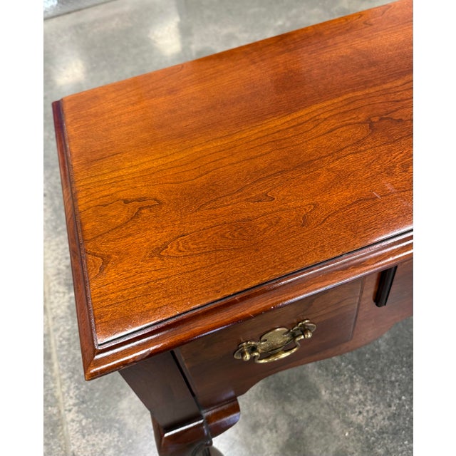 Brown Vintage Gordon’s Fine Furniture Solid Cherry Georgian Lowboy For Sale - Image 8 of 12