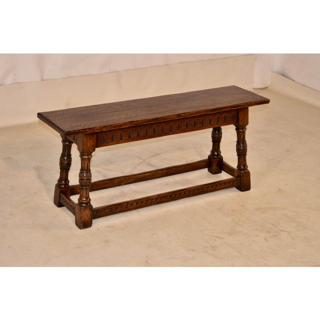 English Edwardian Oak Joint Bench From England, Circa 1900 For Sale - Image 3 of 8