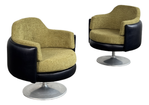 Hungarian Space Age Swivel Chairs, 1960s, Set of 2