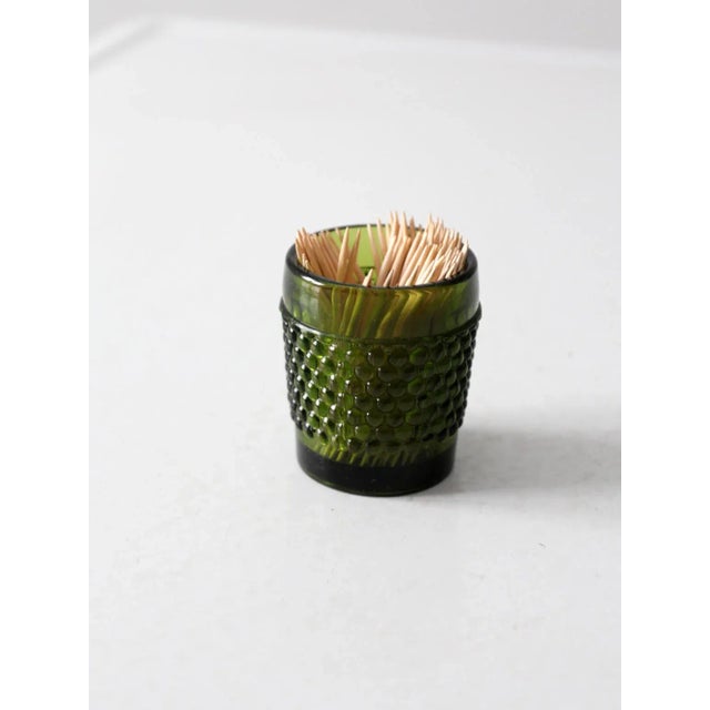 Green Vintage Green Hobnail Glass Cup For Sale - Image 8 of 9
