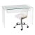 1980s Postmodern Lucite Waterfall Vanity Desk With Glass Top Insert For Sale
