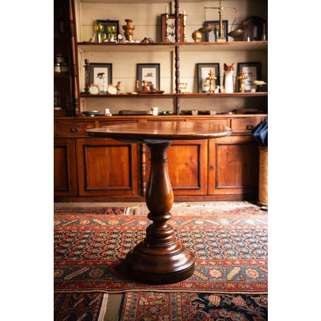 Round Walnut Coffee Table, 1800s For Sale - Image 3 of 6