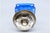 Metal Blue Glass Jam Jar with Engravings and Silver Lid with Floral Motifs For Sale - Image 7 of 9