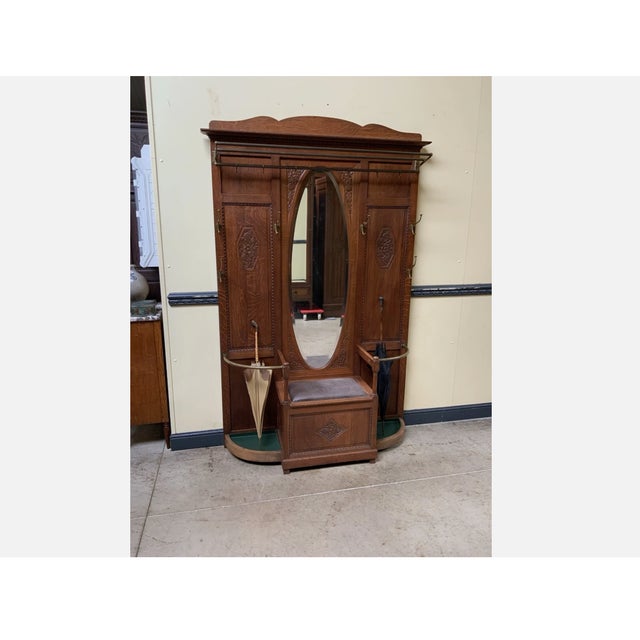 1920s Vintage Wardrobe with Storage Bench, 1930 For Sale - Image 5 of 11