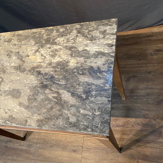 French Louis XVI Neoclassical Marble Top Console Table For Sale In Portland, ME - Image 6 of 12