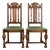 Berkey & Gay Antique English Jacobean Carved Walnut Side Chairs or Dining Chairs, Pair For Sale