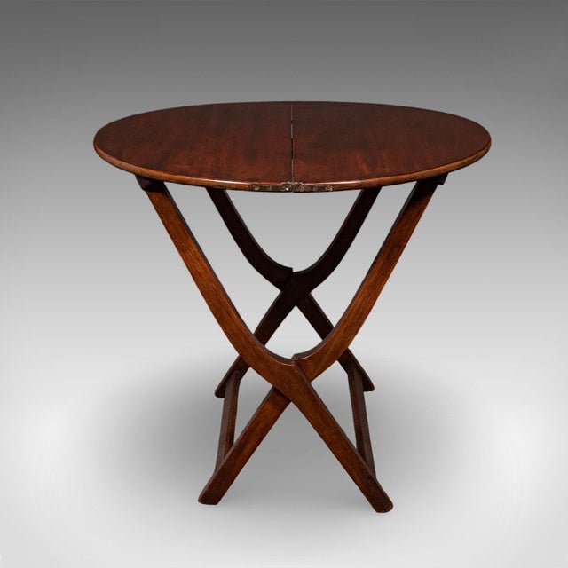 Wood Antique Garden Party Serving Table, English, Folding, Lounge, Veranda, Victorian For Sale - Image 7 of 10