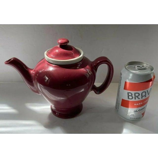 Vintage McCormick Teapot Infuser Red Baltimore MD With Strainer Insert