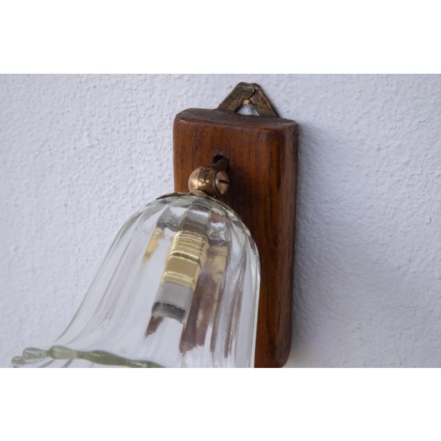 Transparent Set of 2 Art Decò Barovier & Toso Wall Light Murano Art Glass, 1940s For Sale - Image 8 of 12