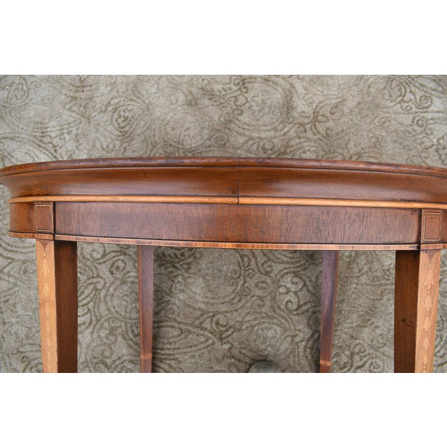 Vintage Wellington Hall Inlaid Mahogany Oval Coffee/Side Table Chairish