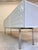 White Sideboard with Circular Relief Pattern For Sale - Image 3 of 11