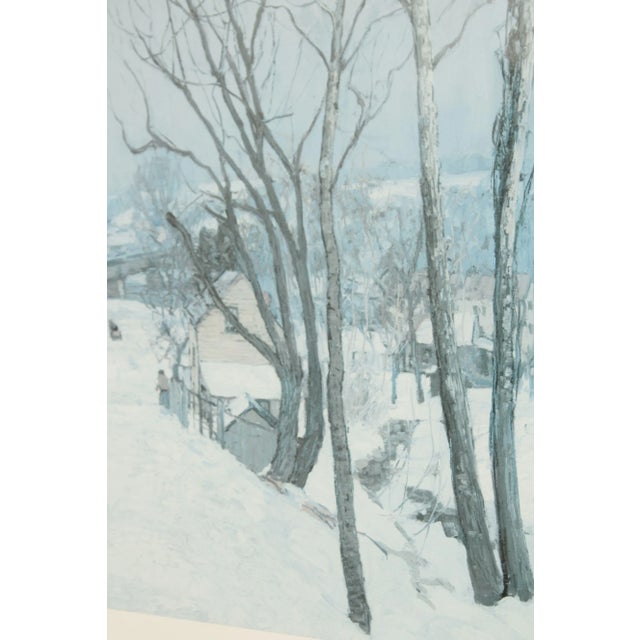 Baby Blue Vintage 'The Road to Center Bridge' Art Print After Edward Willis Redfield For Sale - Image 8 of 13