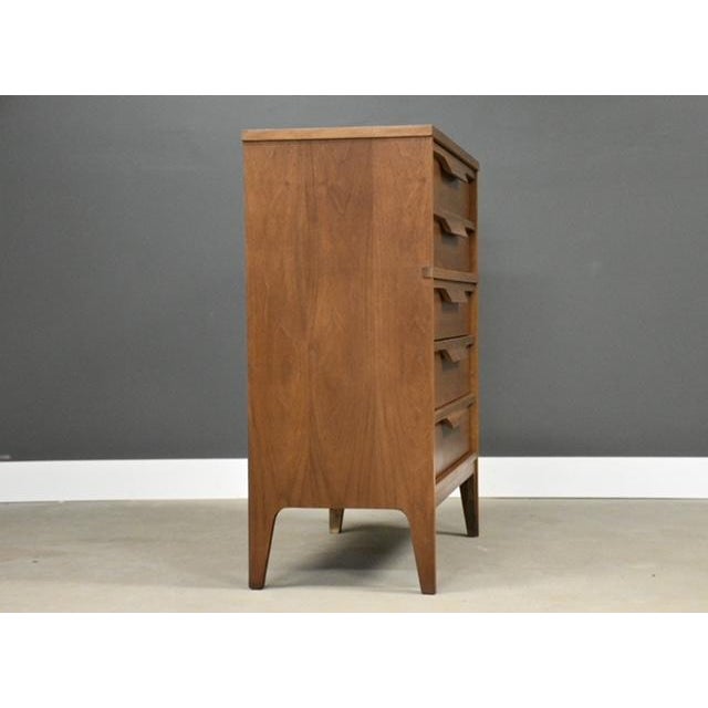 Mid-Century Modern 1960s Walnut Tall Dresser by Johnson Carper For Sale - Image 3 of 12
