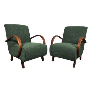 Lounge Chairs by Jindrich Halabala, 1940s, Set of 2 For Sale