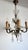 Gold Antique French Brass and Glass Five-Light Chandelier, 1930s For Sale - Image 8 of 14