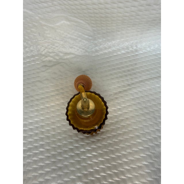 1930s Depression Glass Beautiful Grooves on Glass Perfume Decanter