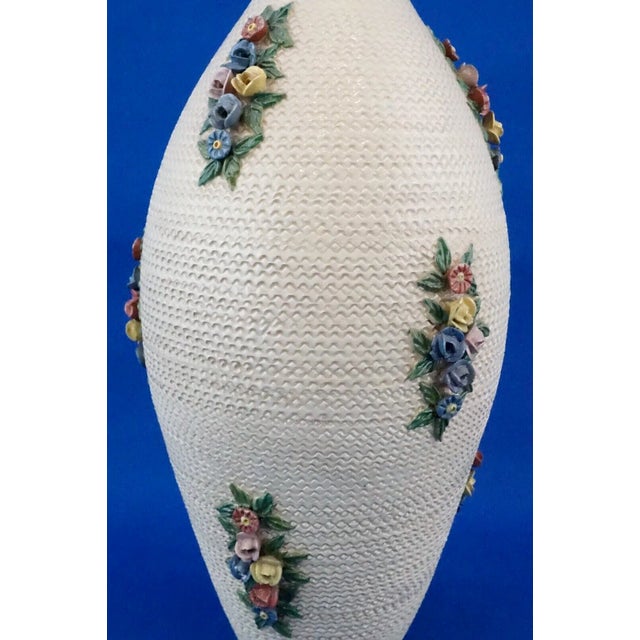 20th Century Ceramic Vase with Flowers in Relief from the Ilsa Factory, Albisola, Italy, 1920s For Sale - Image 12 of 18