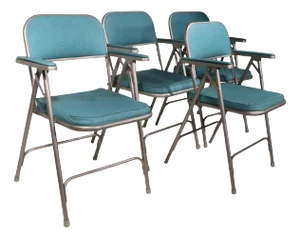 Mid 20th Century Set of 4 Mid Century Folding Celebrity Chairs by Samsonite