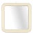 Mirror with White Frame,1970s For Sale