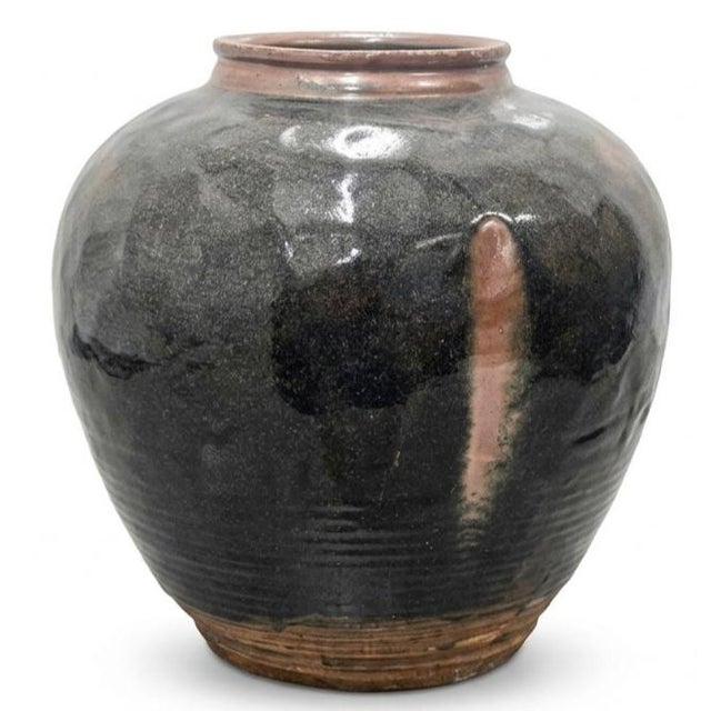 Asian Late 20th Century Large Song Style Black Glazed Jar For Sale - Image 3 of 8
