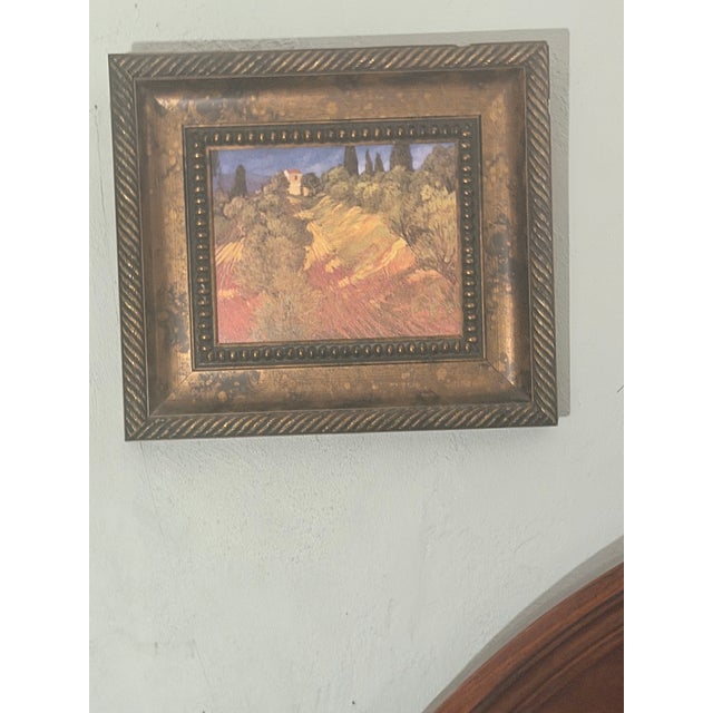Pair of Framed Philip Craig Impressionist Art Prints – "Hidecote Afterglow" & "Tuscan Hillside" For Sale - Image 9 of 12
