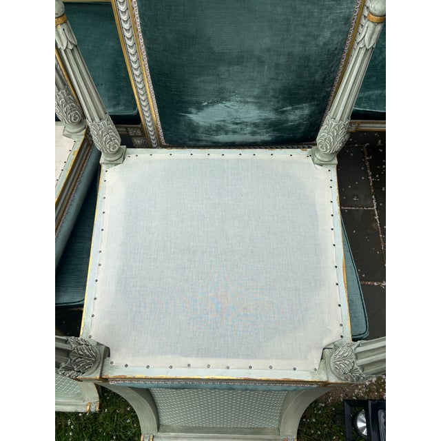 Turquoise Set of Dining Room Chairs For Sale - Image 8 of 8