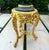 Set of 2 French-Style Gilded Side Tables – Black Marble Tops With Gold Leaf Details For Sale In Miami - Image 6 of 11