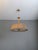 Brown Finnish Model 20317 Pendant Lamp with Wooden Slat Shade and Hand-Painted Kauklahti Glass.idman by Gunnel Nyman for Idman, 1940s For Sale - Image 8 of 16