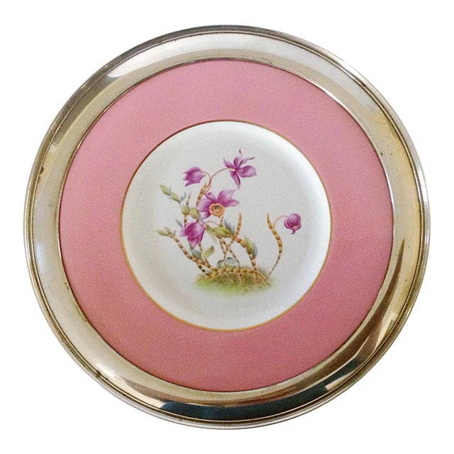 Spode Serving Platter With Shreve Sterling Rim For Sale