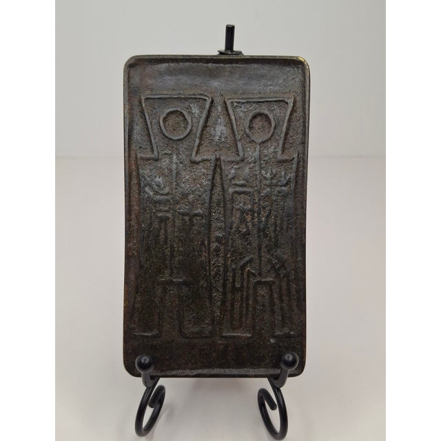 This is a rare and historically significant archaeological artifact: an original bronze casting mold for "Square Foot"...