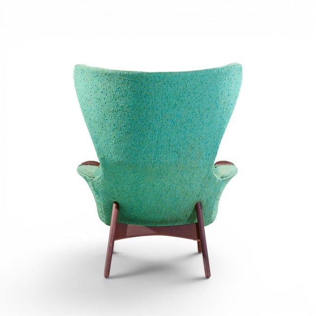 Adrian Pearsall for Craft Associates Model 2231 Mid Century Walnut Lounge Chairs - Pair With Ottomans For Sale - Image 9 of 12