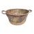 Antique 19thC Repoussé Copper Brass Planter Jardinière - Dovetail Cramp Seam 9-10" For Sale
